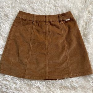 Sky and Sparrow Tan Brown Corduroy Button Up Skirt